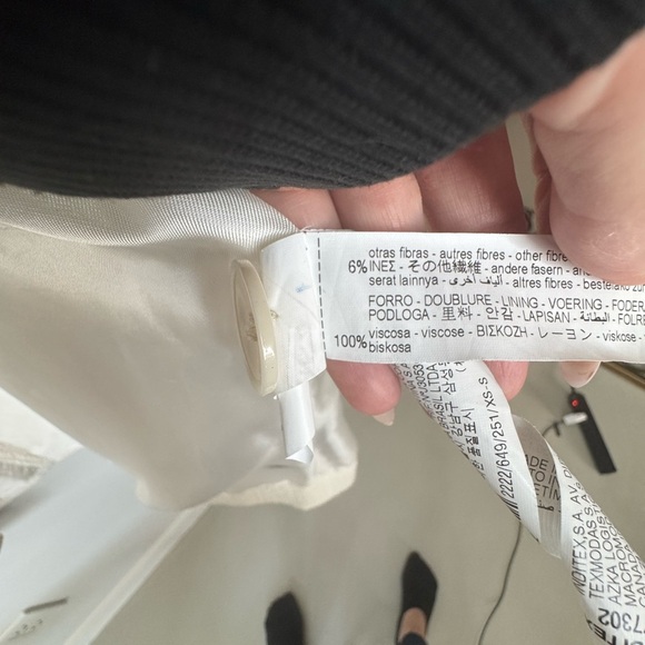 Zara Double-Breasted Cream Coat - Picture 10 of 16